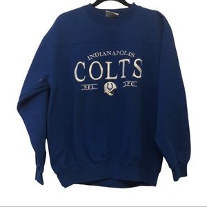 Lee Sport Vintage Indianapolis Colts Blue & White Crewneck Sweatshirt